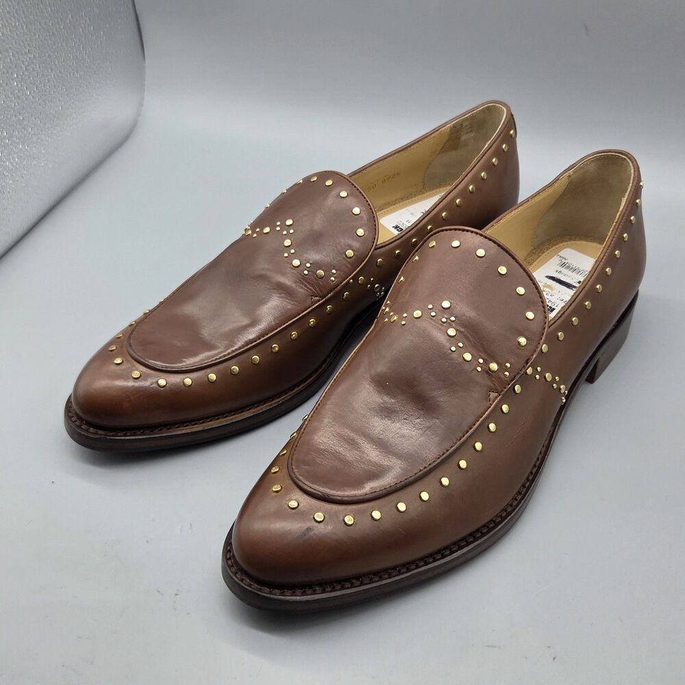 The Office Of Angela Scott Miss Cecilia Stud Loafer cognac sz EUR 42/ US 12 - Picture 4 of 15